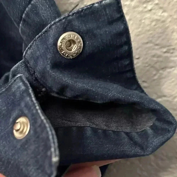 In Wear Jeans Denim Long Sleeve Full Button Up Dress Size 4 - Picture 3 of 8